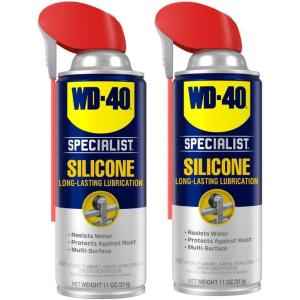 imageWD40 Specialist Silicone Lubricant with SMART STRAW SPRAYS 2 WAYS 11 OZTwin Pack Silicone